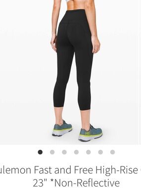 Lululemon/peloton collab High-Rise 23" Fast and Free Crop - Black size 10